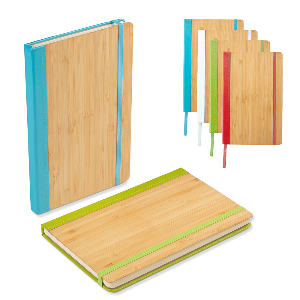 Caderno A5 Capa em Bambu e PU - CAD007