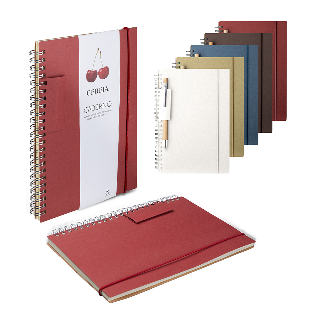 Caderno A5 Capa em Papel Reciclado - CAD008
