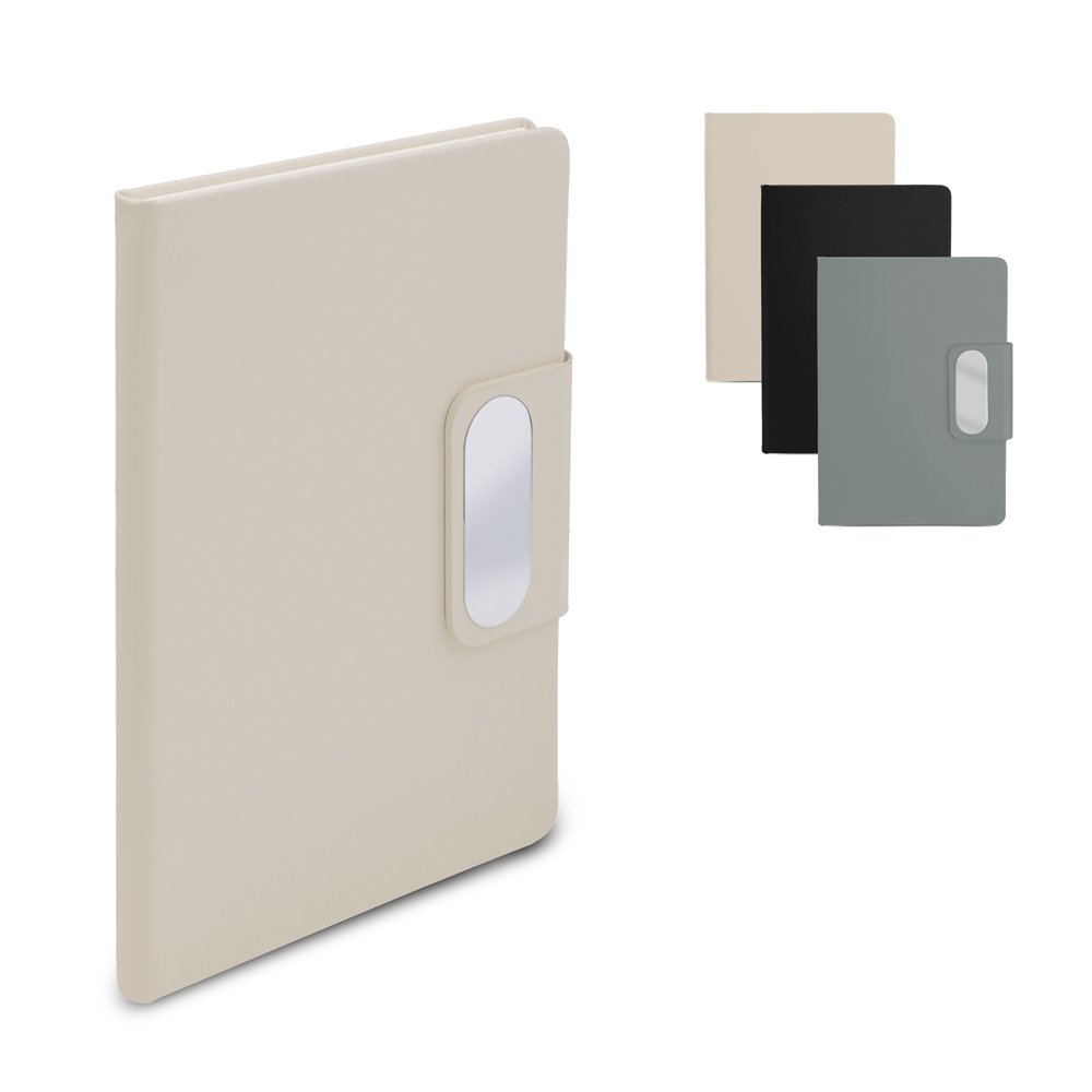 Caderno em PU com placa em metal - CAD465