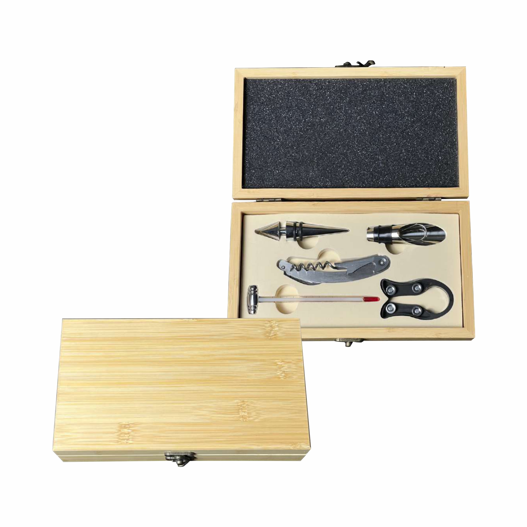 Kit Vinho 5 Peças Bambu